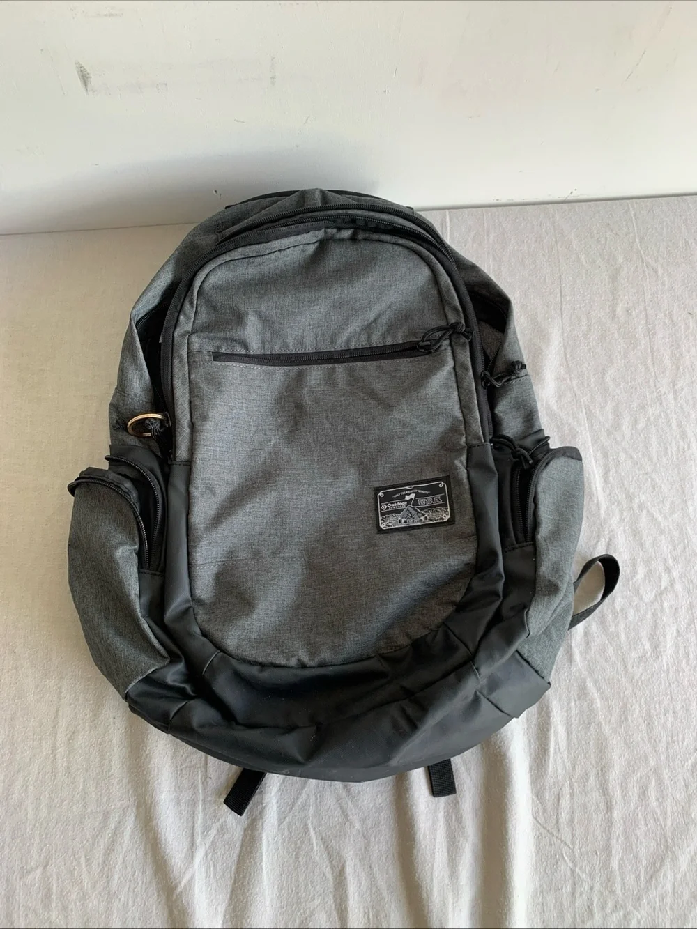 Gray outdoor backpack